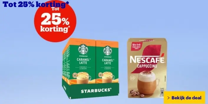 Aanbieding: Caramel Latte & Cappuccino
