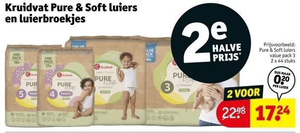 Aanbieding: Pure & Soft luiers en luierbroekjes