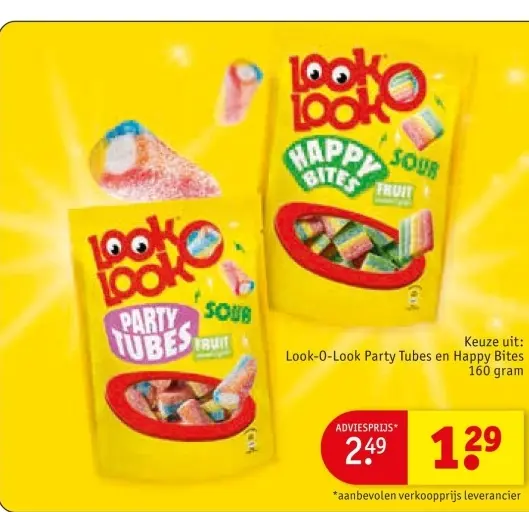 Aanbieding: Party Tubes en Happy Bites