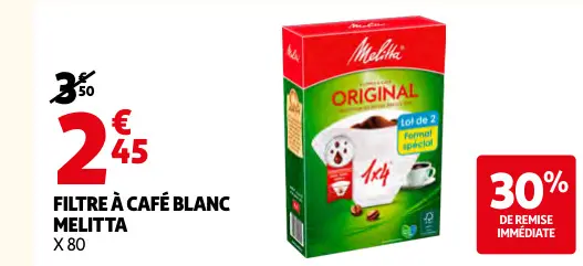 Promotie: Filtre à café blanc