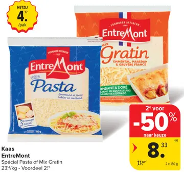 Aanbieding: Kaas EntreMont Spécial Pasta of Mix Gratin