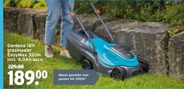 Aanbieding: Gardena grasmaaier EasyMax