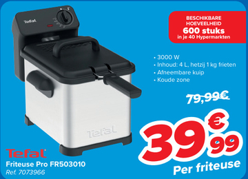 Aanbieding: Tefal Friteuse Pro FR503010 