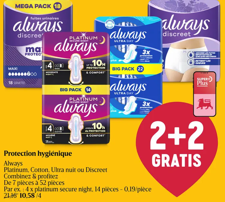 Offre: Protection hygiénique