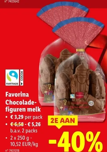 Aanbieding: Chocoladefiguren melk