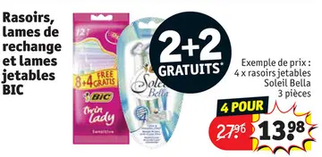 Offre: Rasoirs, lames de rechange et lames jetables