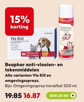Aanbieding: Beaphar anti-vlooien- en tekenmiddelen