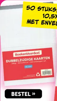 Promotie: Dubbelzijdige kaarten