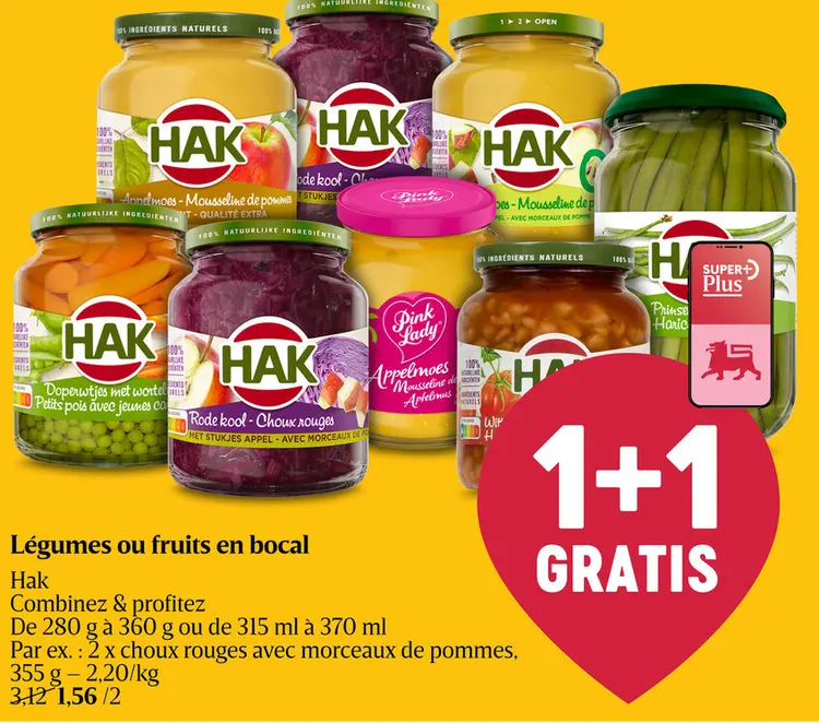 Offre: Légumes ou fruits en bocal