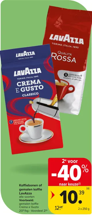 Promotie: Koffiebonen of gemalen koffie