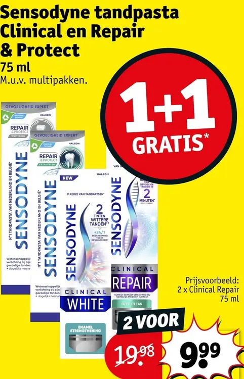 Promotie: Tandpasta Clinical en Repair & Protect