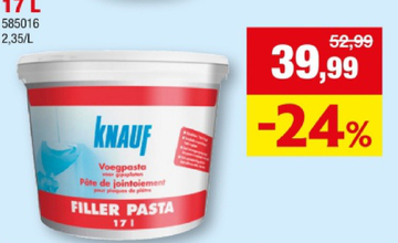 Offre: FILLER PASTA