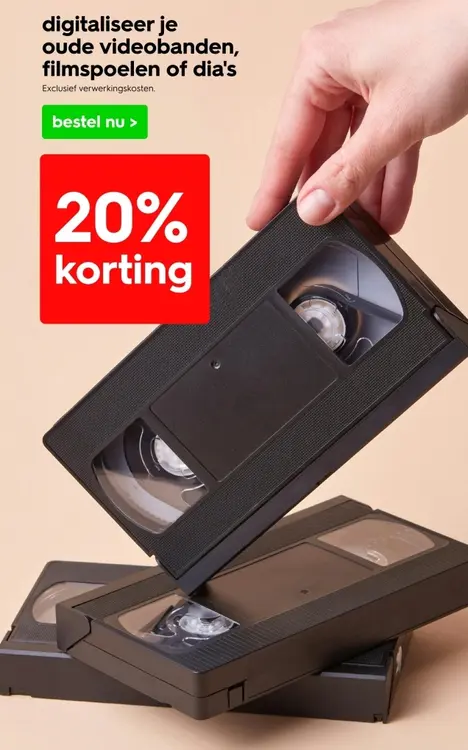 Aanbieding: digitaliseer je oude videobanden, filmspoelen of dia's
