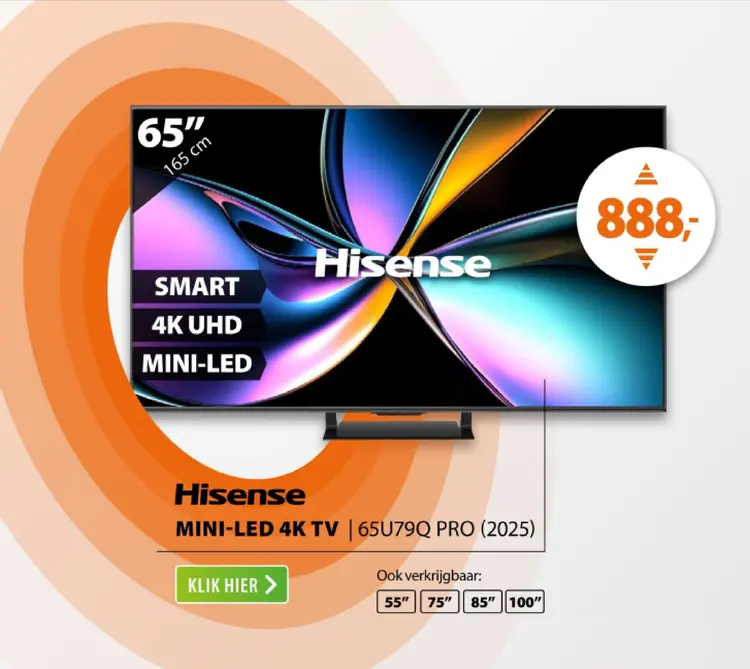 Aanbieding: Mini-led 4k tv | 65u79q pro (2025)