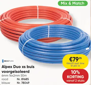 Aanbieding: Alpex Duo xs buis voorgeïsoleerd