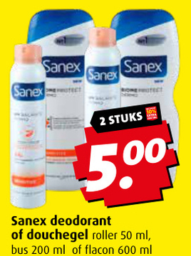 Aanbieding: Sanex deodorant of douchegel