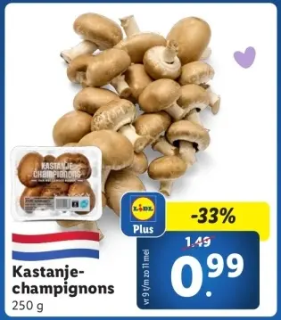 Aanbieding: Kastanje-champignons