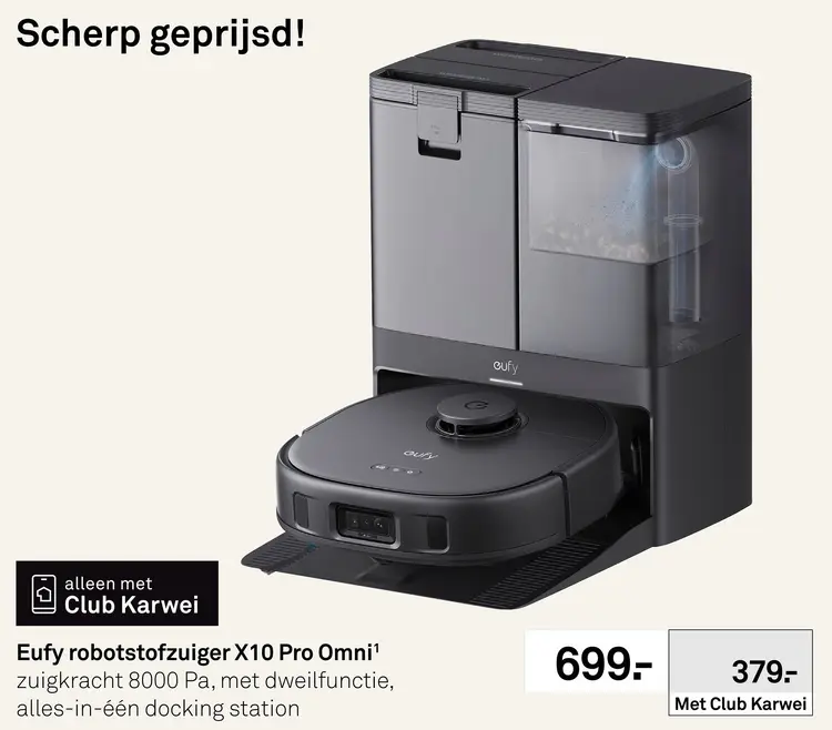 Aanbieding: Eufy robotstofzuiger X10 Pro Omni