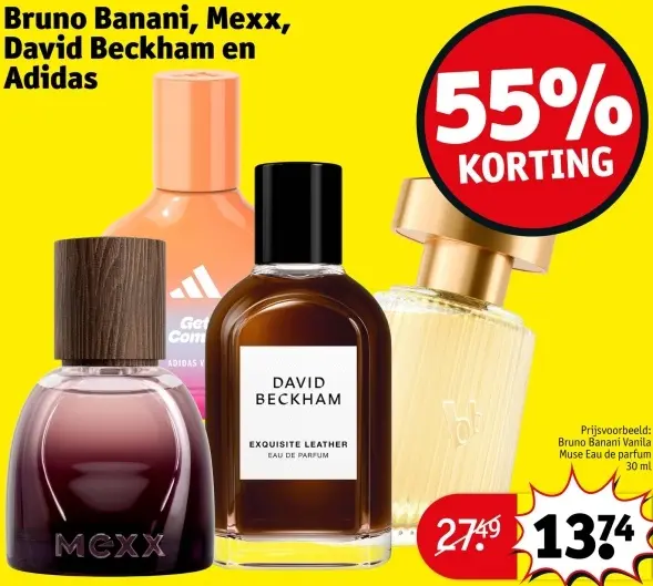 Aanbieding: Bruno Banani, Mexx, David Beckham en Adidas