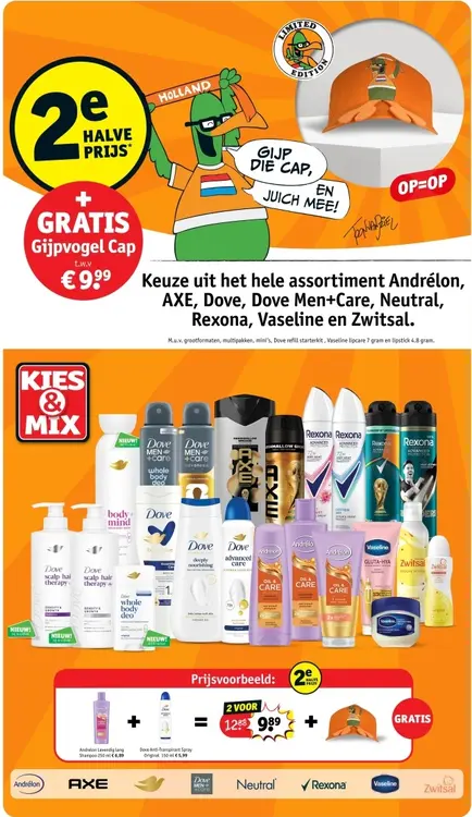 Aanbieding: Andrélon, AXE, Dove, Dove Men+Care, Neutral, Rexona, Vaseline en Zwitsal