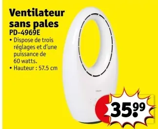 Offre: Ventilateur sans pales PD-4969E