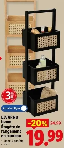 Offre: Étagère de rangement en bambou