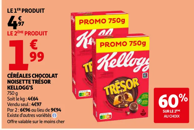 Promotie: Céréales chocolat noisette trésor