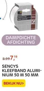 Aanbieding: SENCYS KLEEFBAND ALUMINIUM