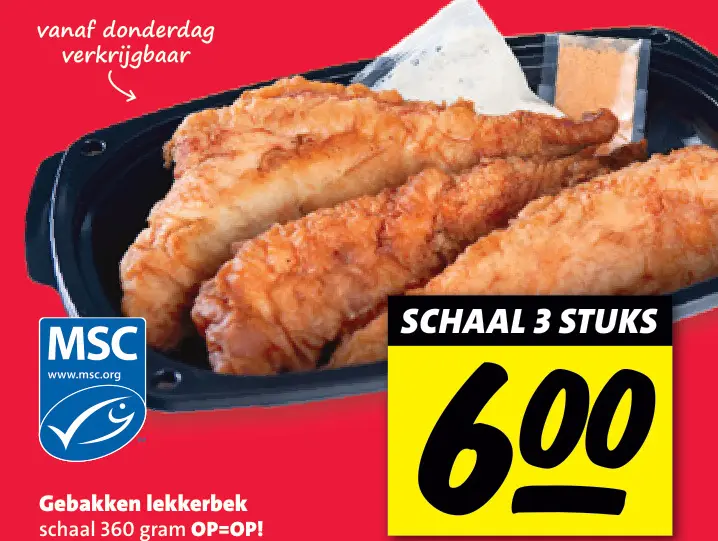 Aanbieding: Gebakken lekkerbek
