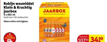 Aanbieding: Robijn wasmiddel Klein & Krachtig jaarbox
