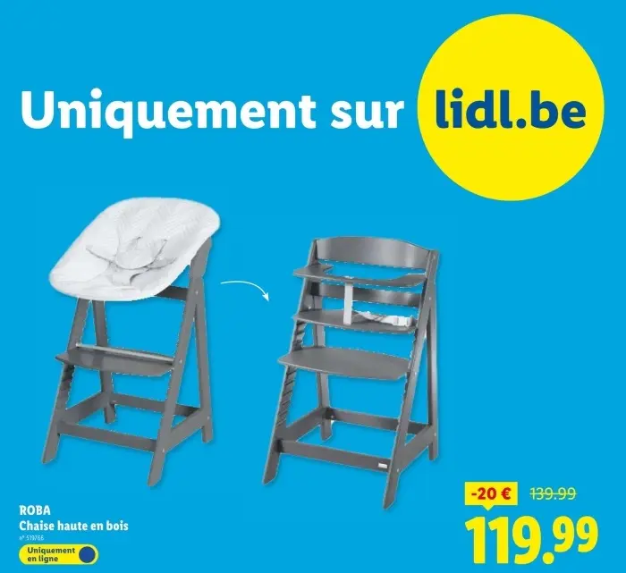 Offre: Chaise haute en bois