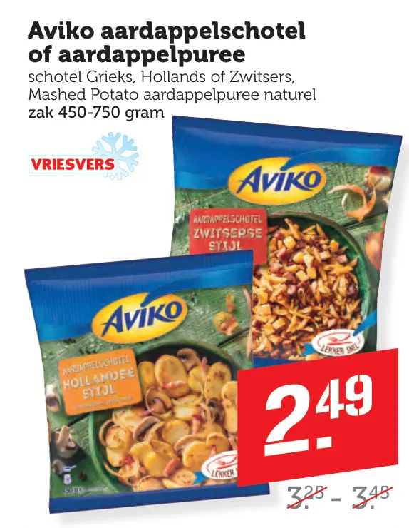 Aanbieding: Aviko aardappelschotel of aardappelpuree