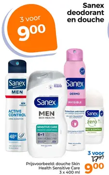 Aanbieding: Sanex deodorant en douche