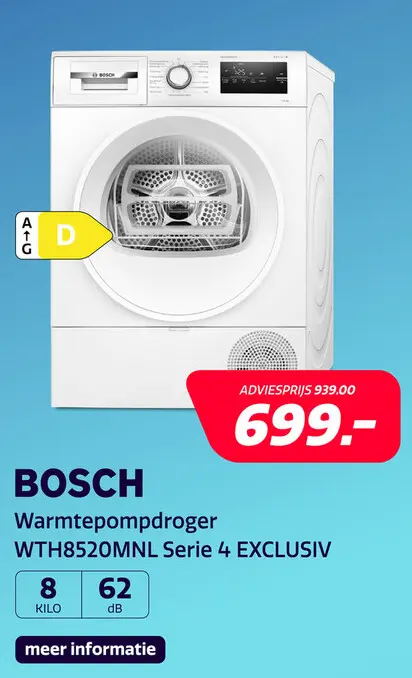 Aanbieding: Bosch WTH8520MNL Serie 4 EXCLUSIV