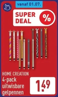 Aanbieding: 4-pack uitwisbare gelpennen