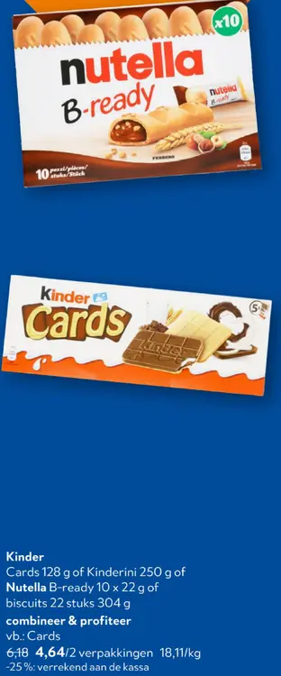 Promotie: Kinder Cards & Nutella B-ready