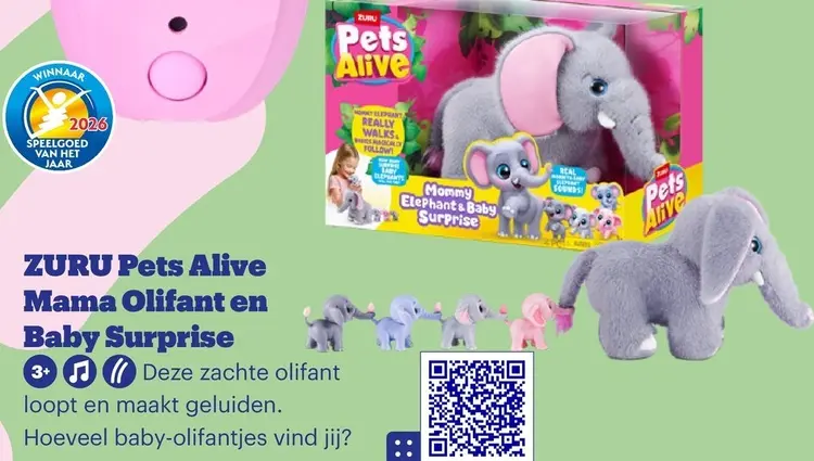 Promotie: Pets Alive Mama Olifant en Baby Surprise