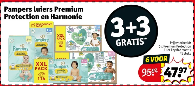 Promotie: Pampers luiers Premium Protection en Harmonie