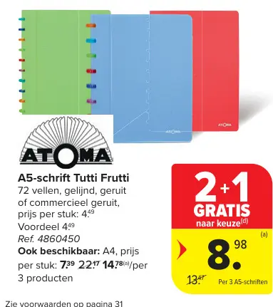 Offre: A5-schrift Tutti Frutti