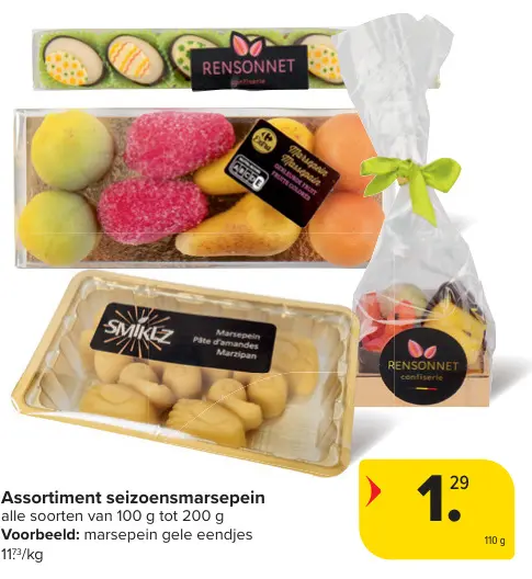 Promotie: Assortiment seizoensmarsepein
