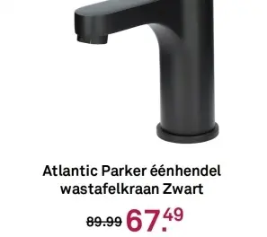 Aanbieding: Atlantic Parker éénhendel wastafelkraan