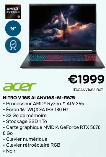 Offre: Nitro v 16s ai anv16s-61-r675