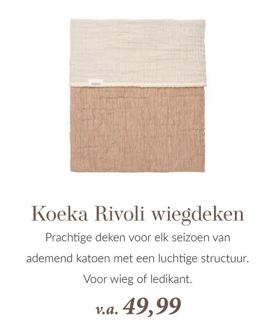 Aanbieding: Koeka Rivoli wiegdeken