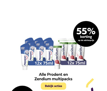 Aanbieding: Prodent Coolmint tandpasta & Zendium tandpast