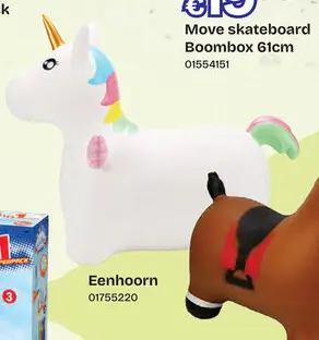 Promotie: Skippy eenhoorn met pomp