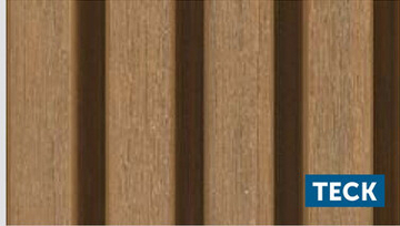 Offre: Panneau De Façade Line Up Outdoor Composite Teak 2,5x19,6x290cm