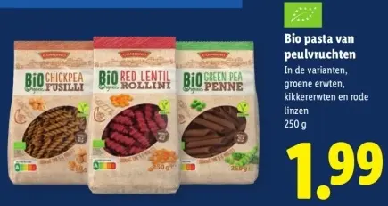 Aanbieding: Bio pasta van peulvruchten