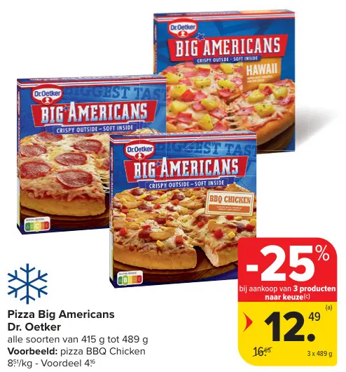 Promotie: Pizza Big Americans