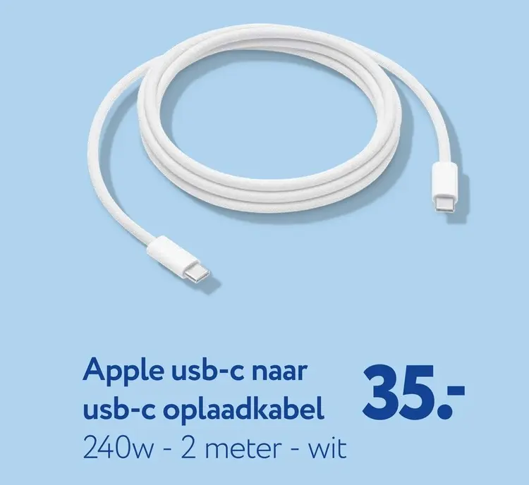 Aanbieding: Usb-c naar usb-c oplaadkabel