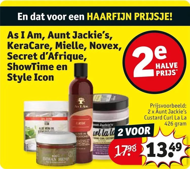 Promotie: As I Am, Aunt Jackie's, KeraCare, Mielle, Novex, Secret d'Afrique, ShowTime & Style Icon